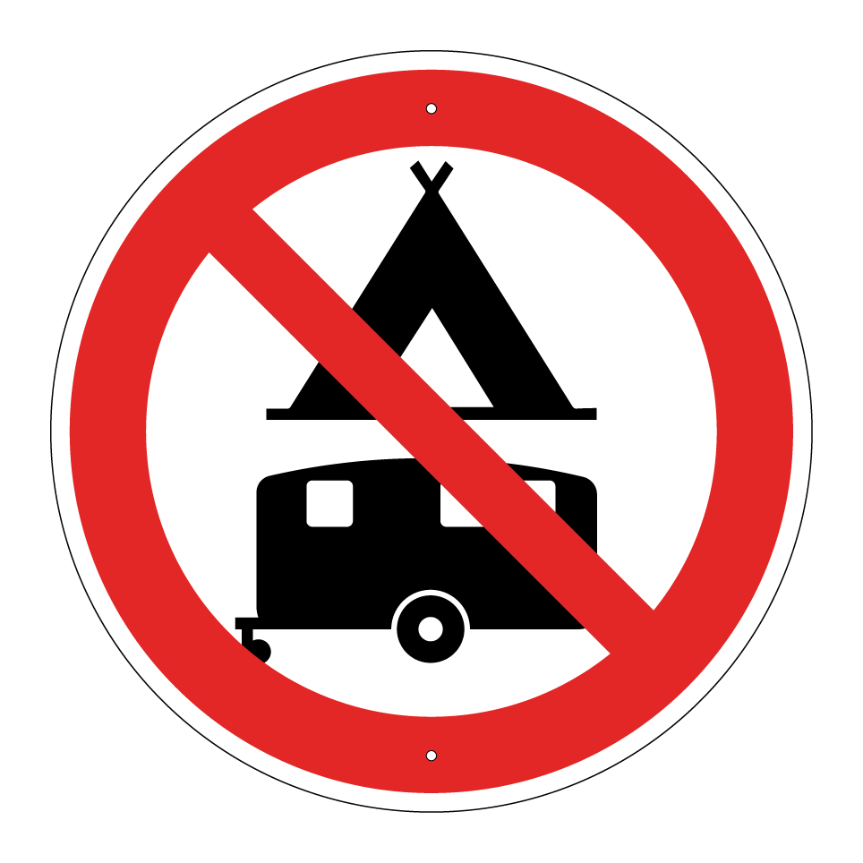 Keine Wohnwagen oder Camping