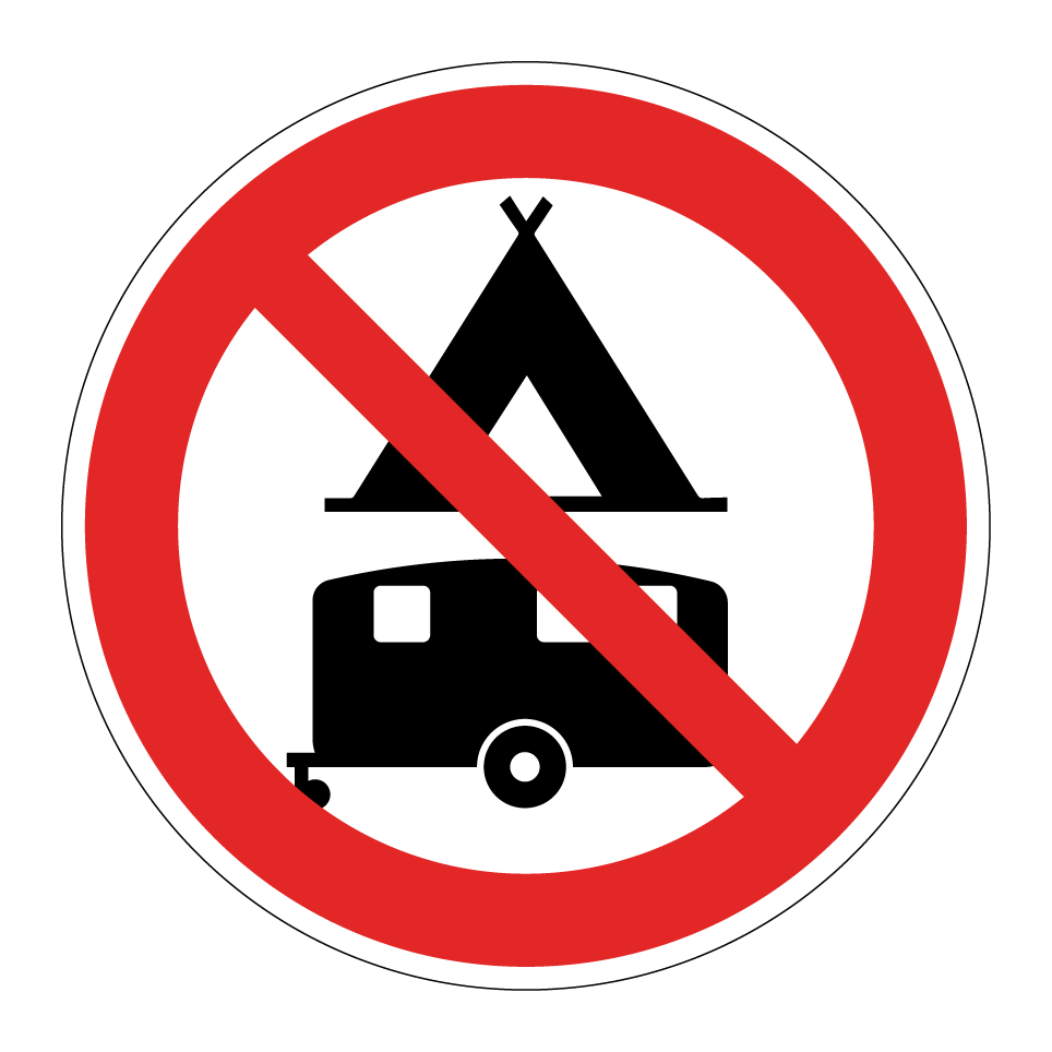 Keine Wohnwagen oder Camping