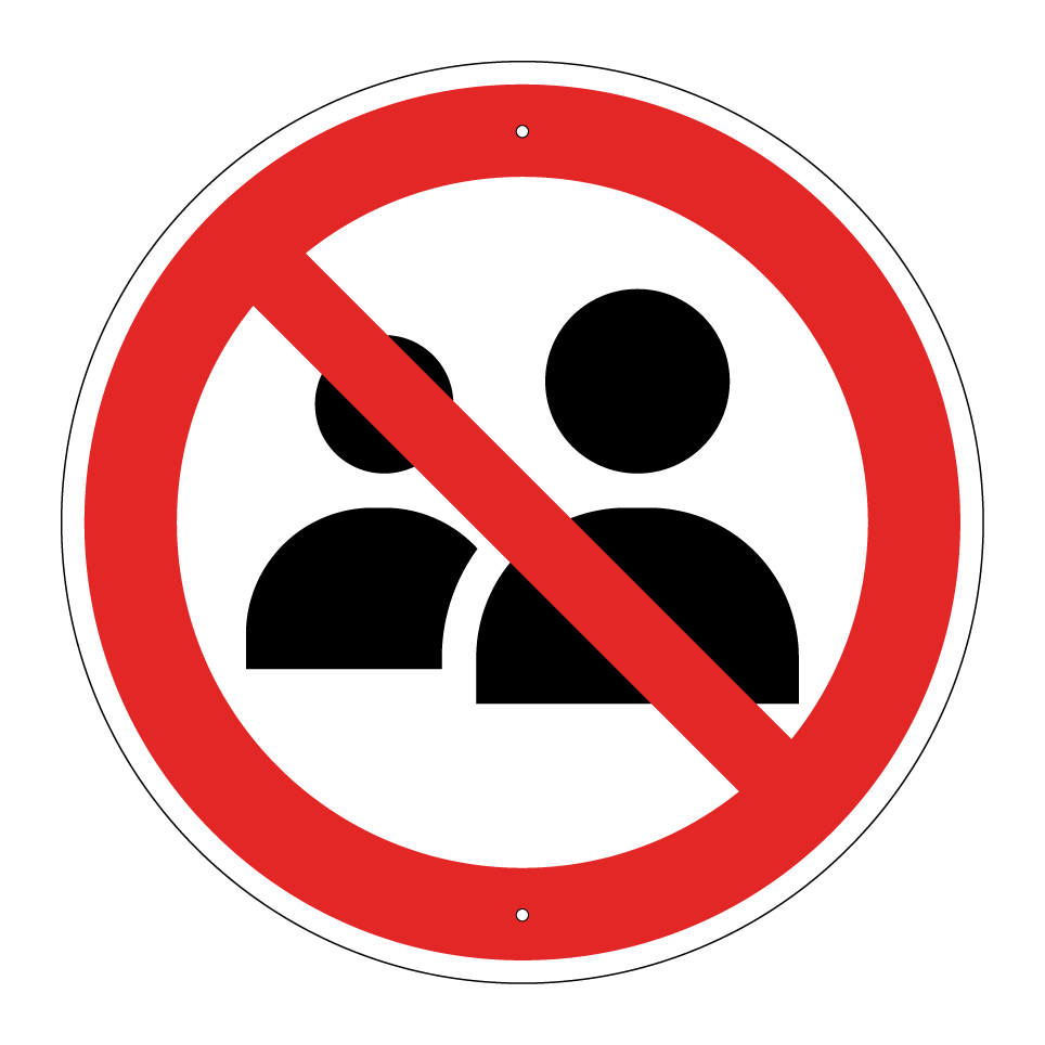Entrée interdite à deux personnes
