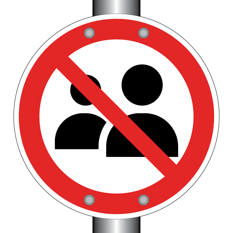 Entrée interdite à deux personnes