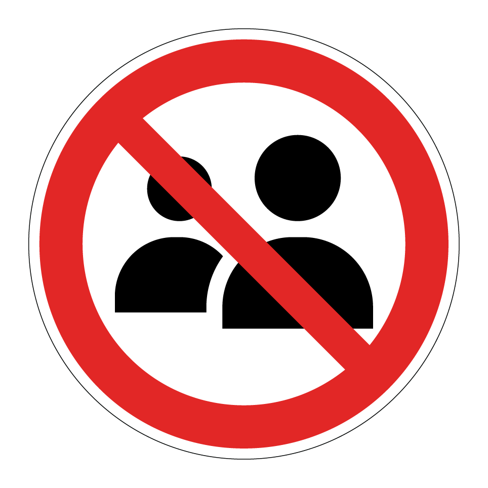 Entrée interdite à deux personnes