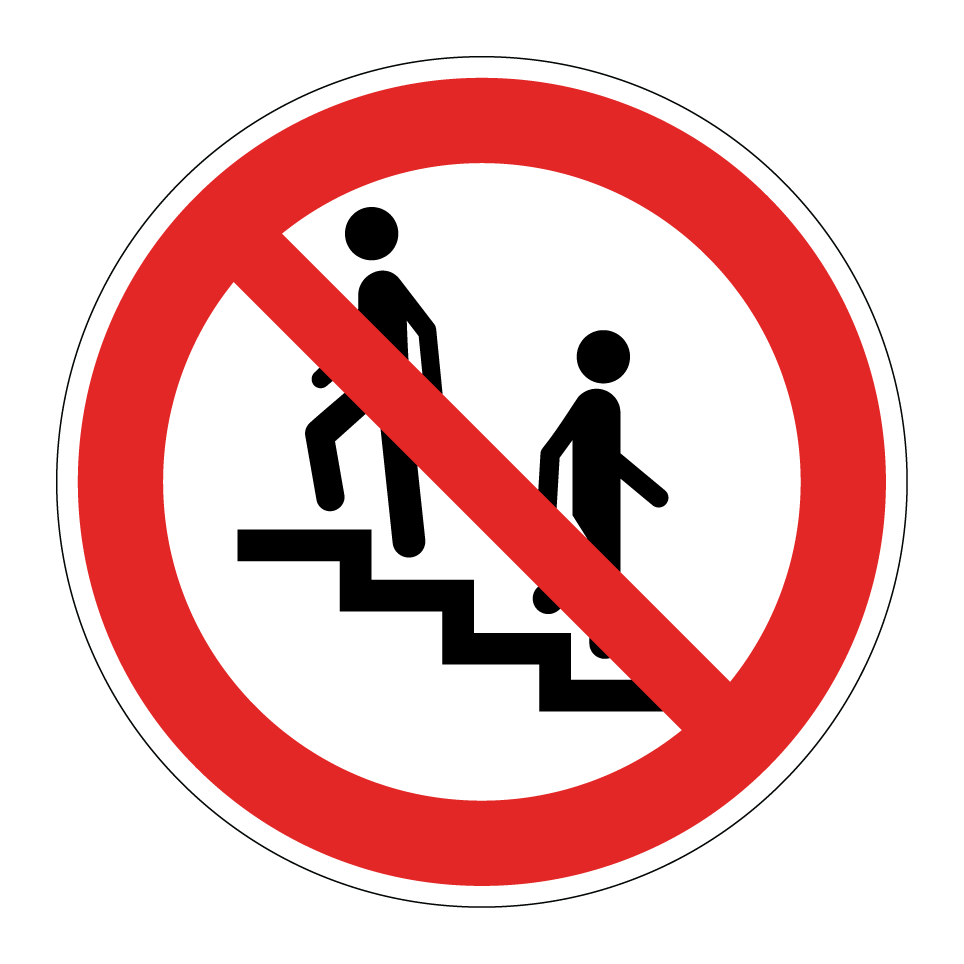Kein Zutritt auf der Treppe