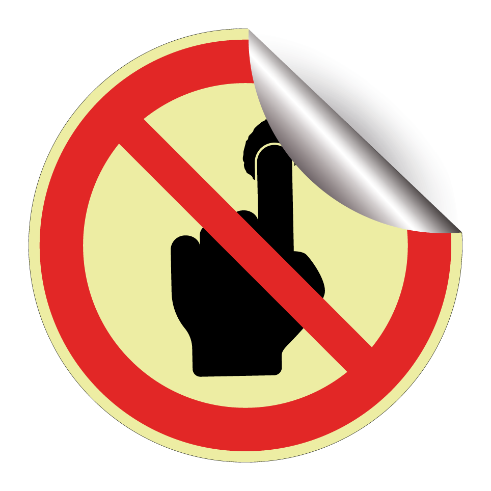 Nicht mit dem Finger berühren