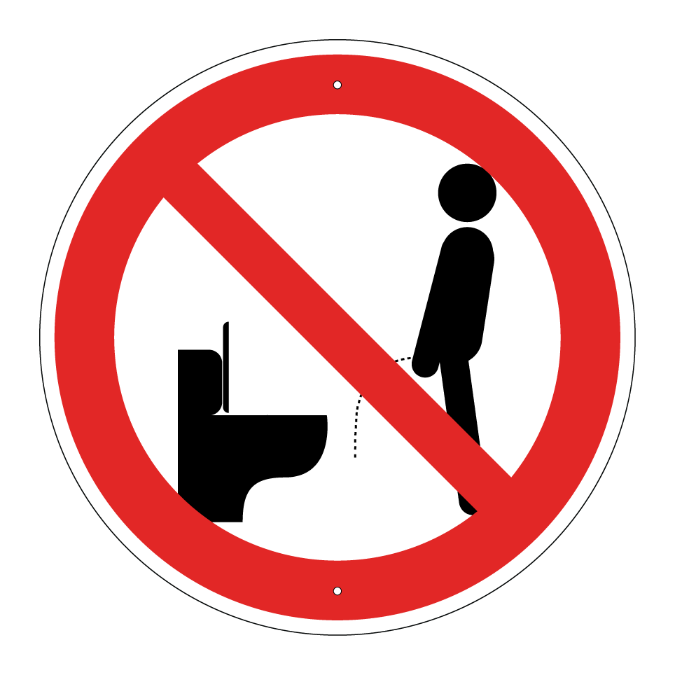 Interdiction d’uriner en dehors des toilettes