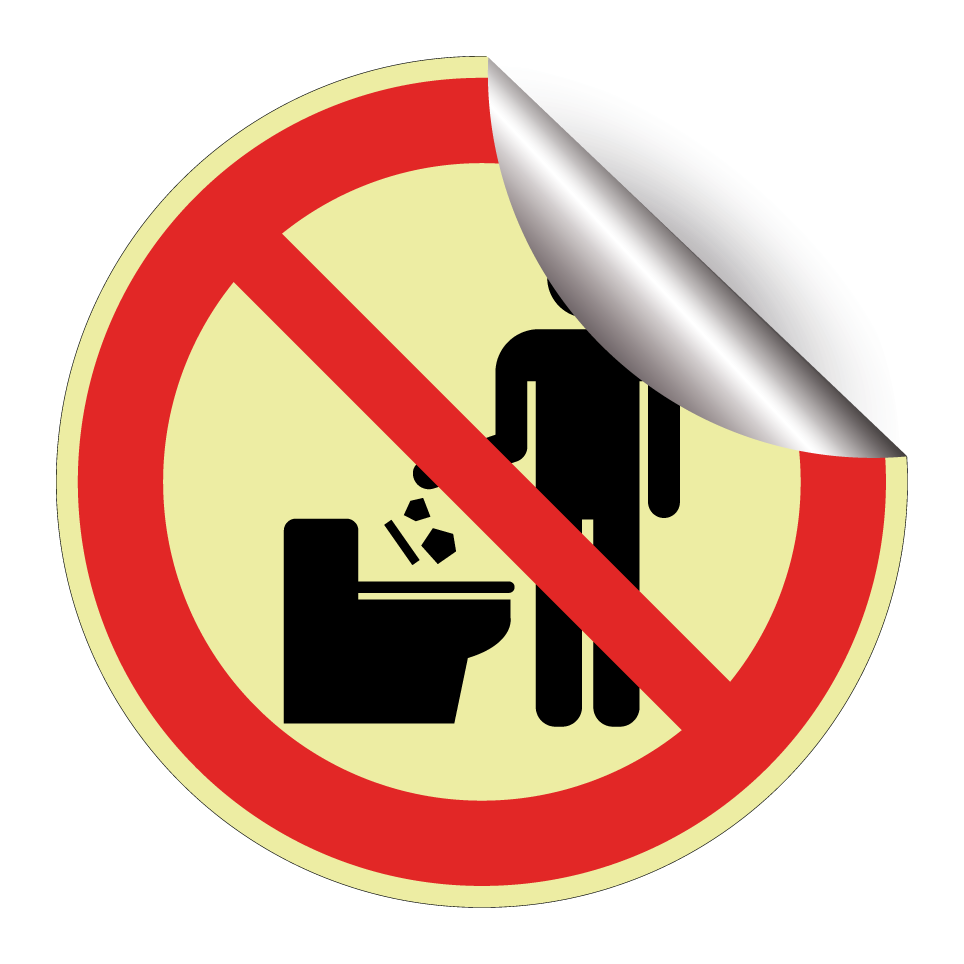 Keine Gegenstände in die Toilette werfen