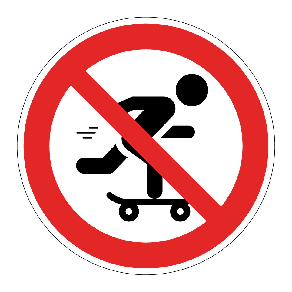 Interdiction de faire du skateboard