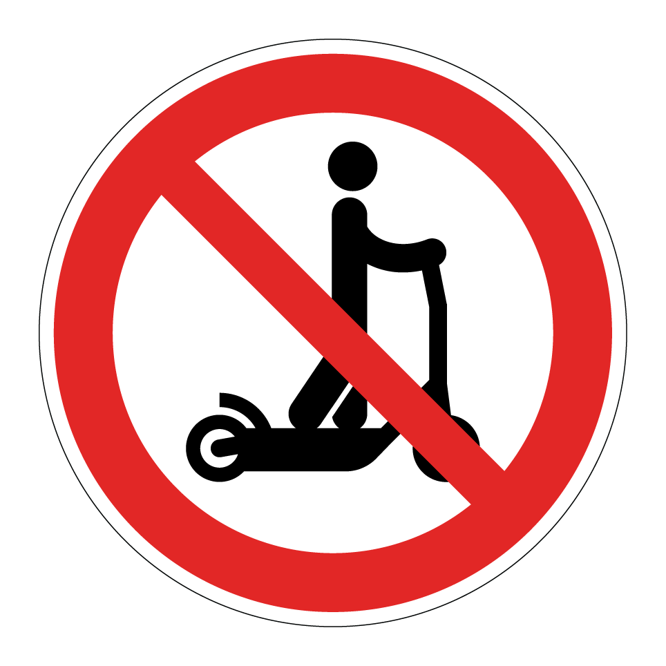 Pas de trottinettes électriques