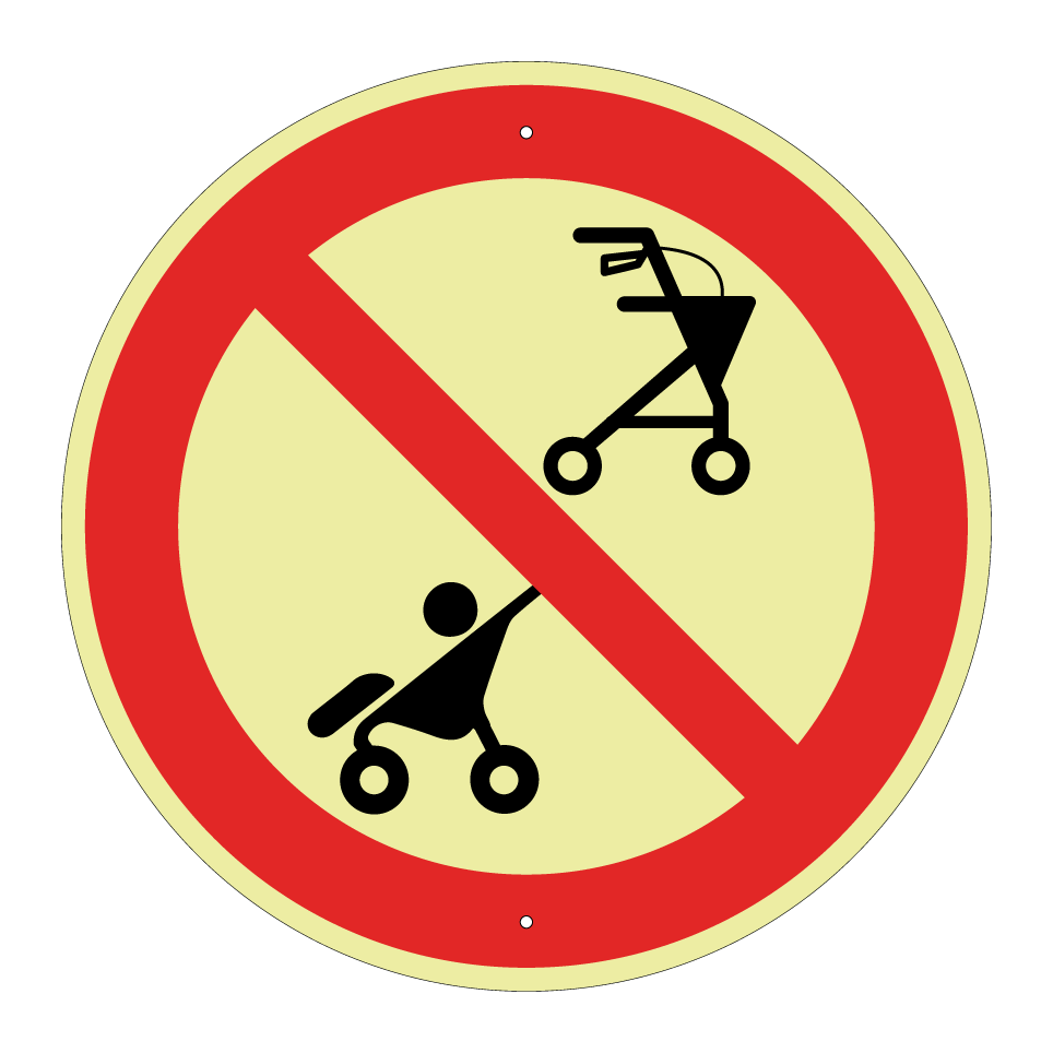 Keine Fußgänger oder Kinderwagen
