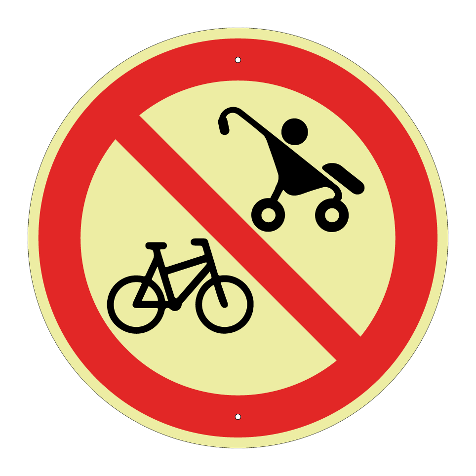 Keine Fahrräder oder Kinderwagen