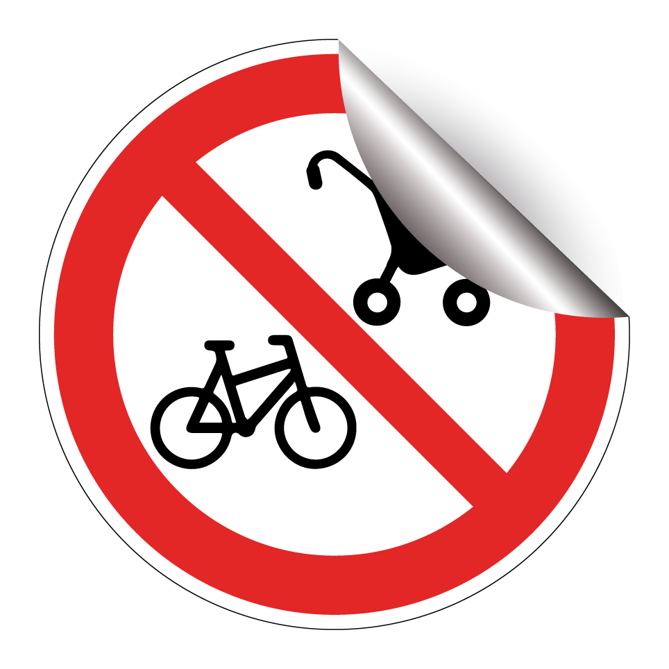 Keine Fahrräder oder Kinderwagen