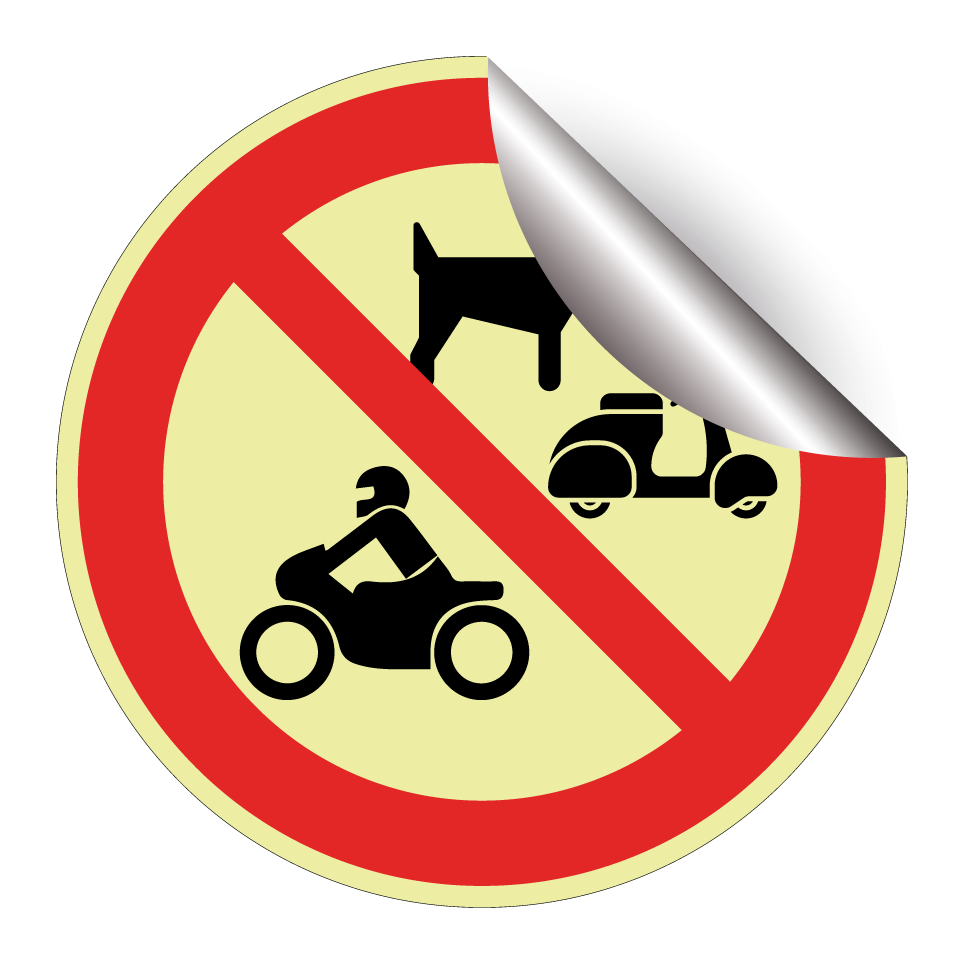 Keine Hunde, Motorräder oder Mopeds