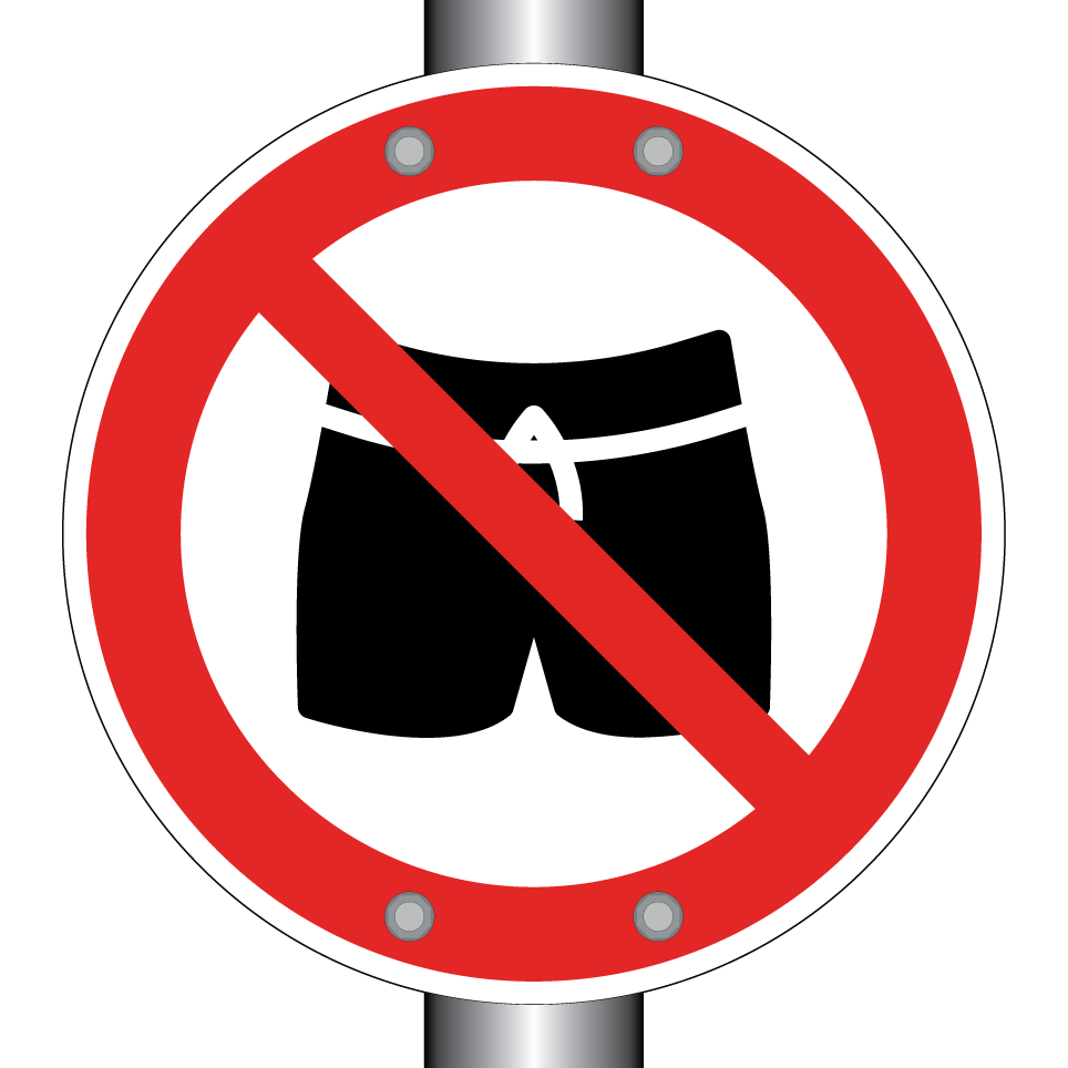 Pas de short de bain