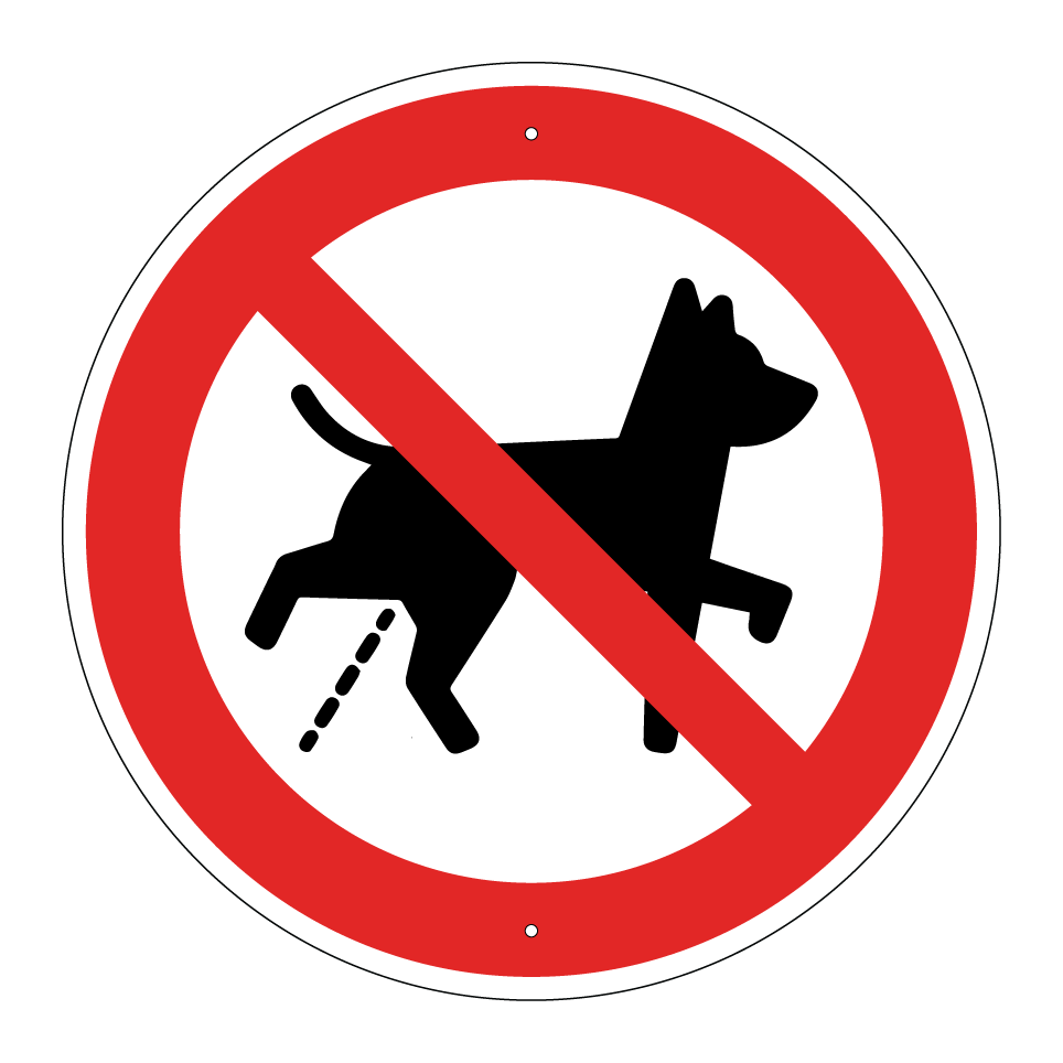 Chiens interdits d’uriner