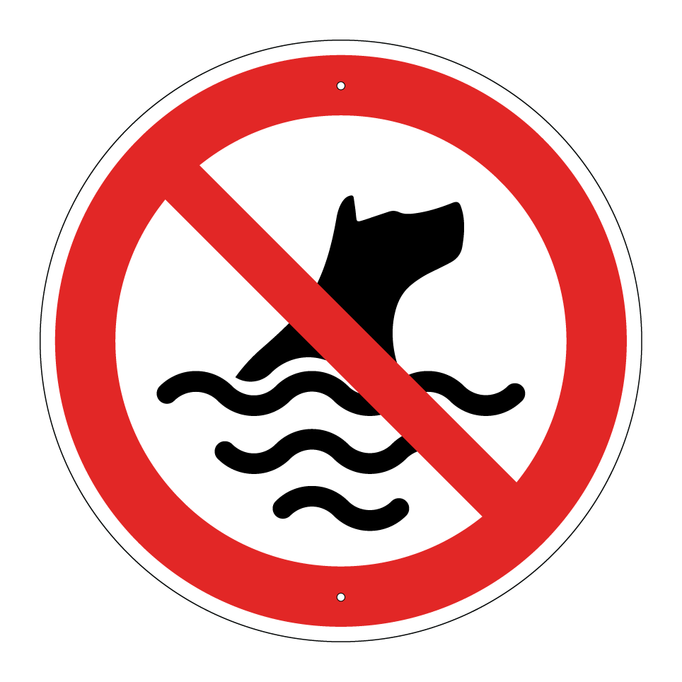 Keine Hunde im Wasser