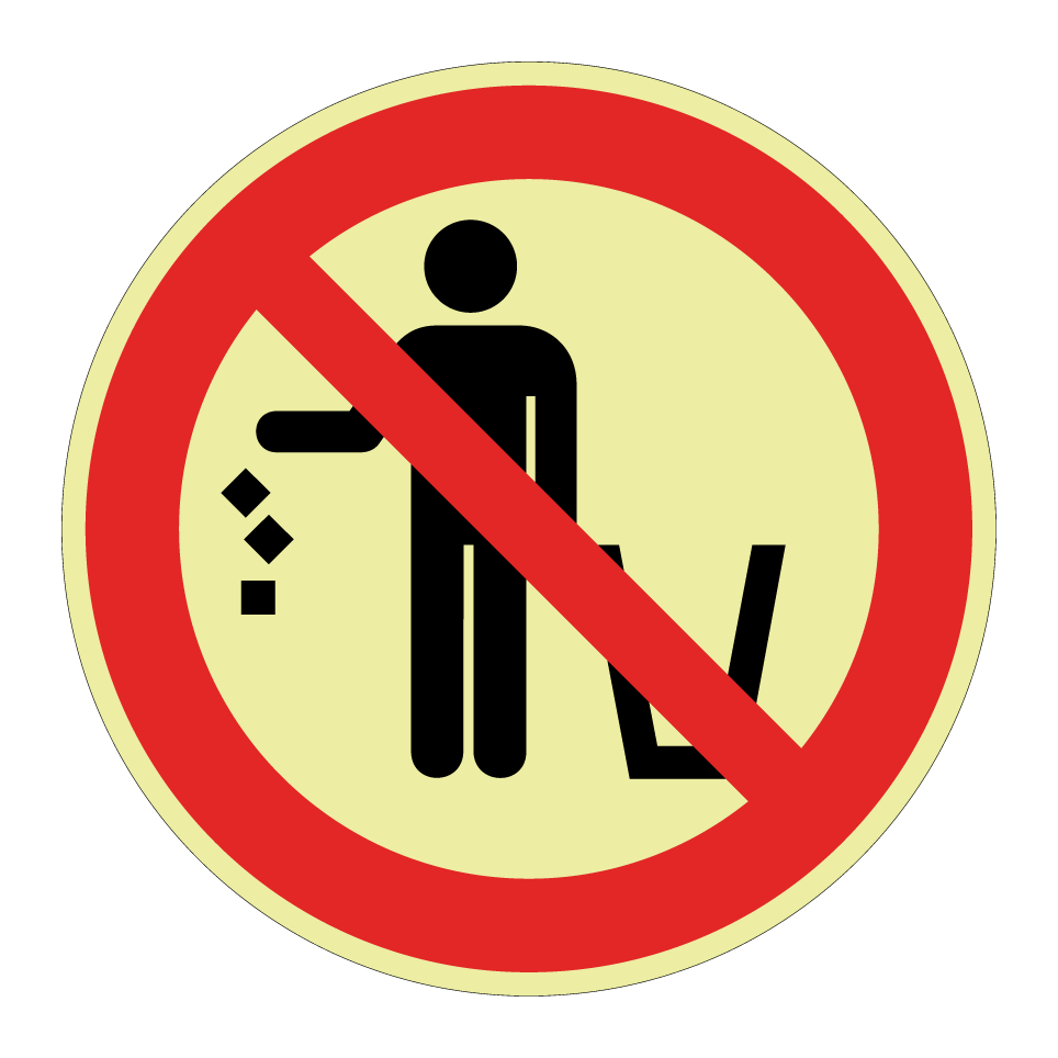 Défense de jeter des déchets