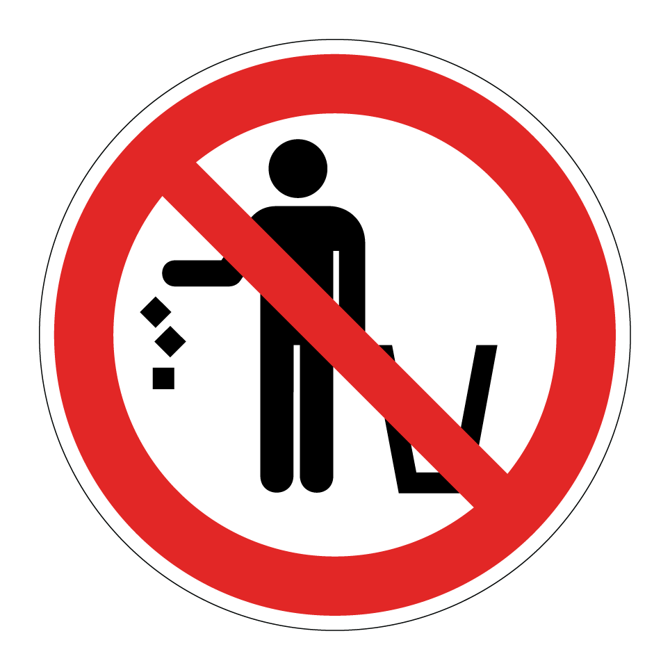Défense de jeter des déchets
