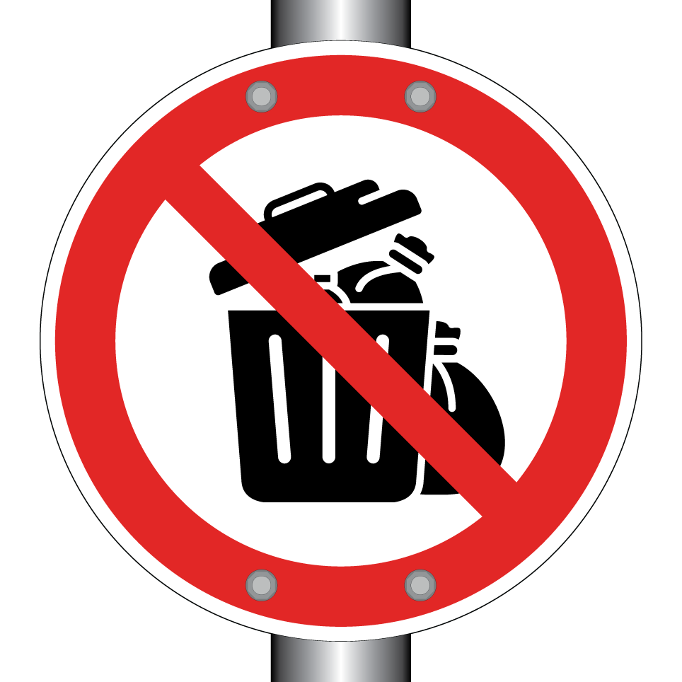 Pas d’ordures dans les poubelles