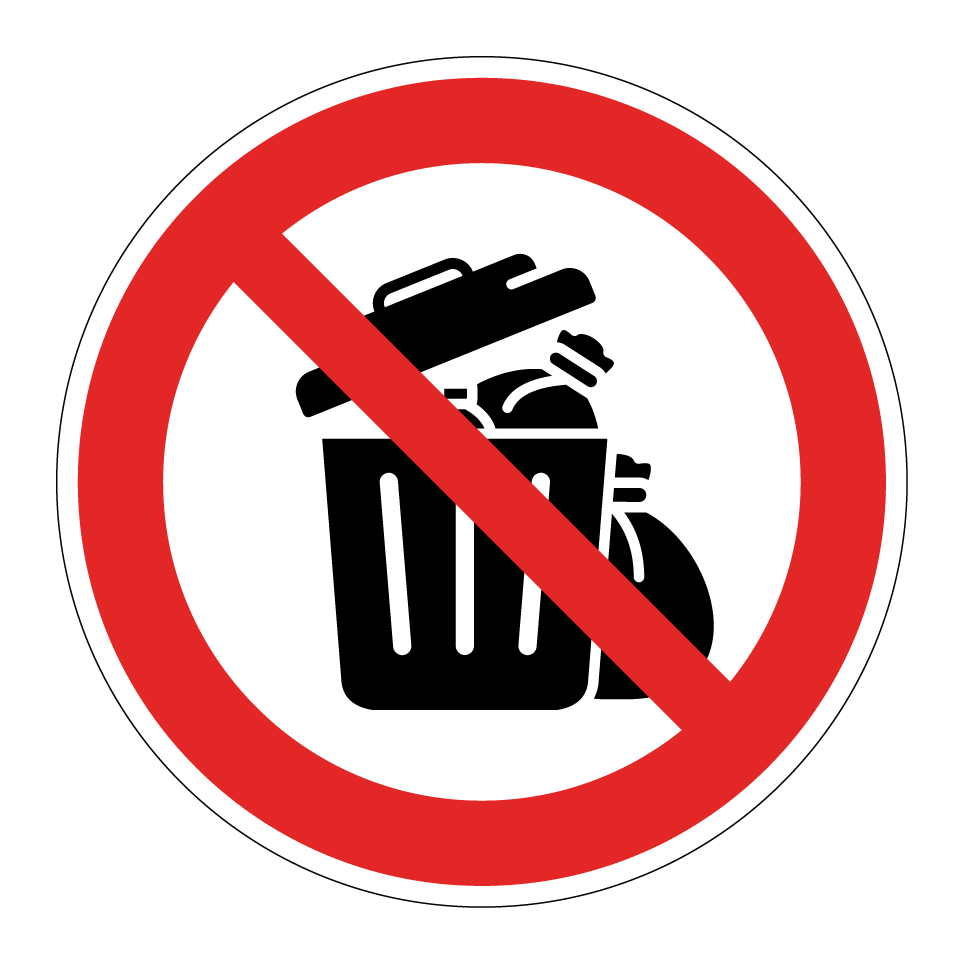 Pas d’ordures dans les poubelles