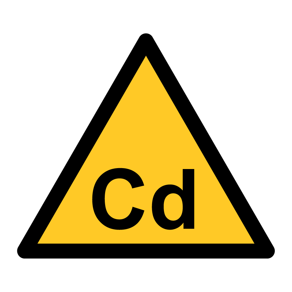 Avertissement danger de cadmium