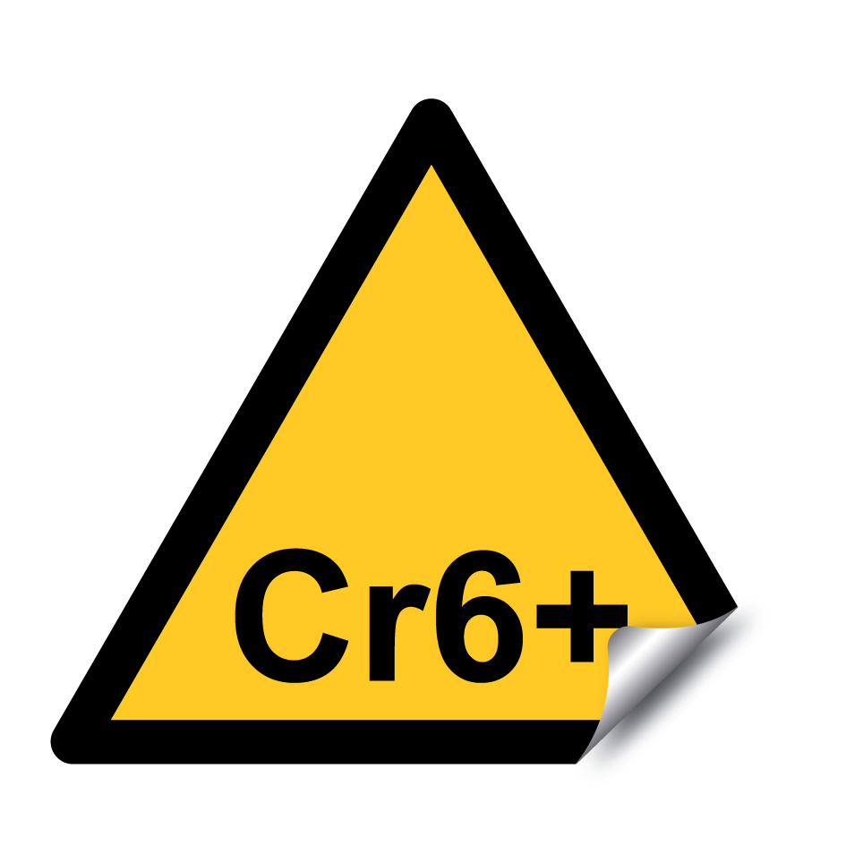 Avertissement danger chrome hexavalent