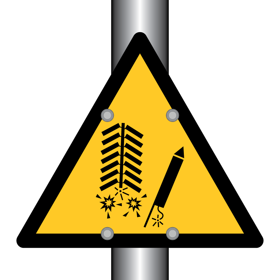 Warnung Feuerwerksgefahr