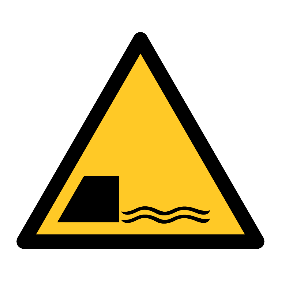Warnung Wasserauslass