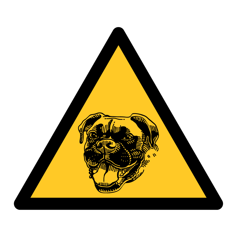 Warnung Boxerhund