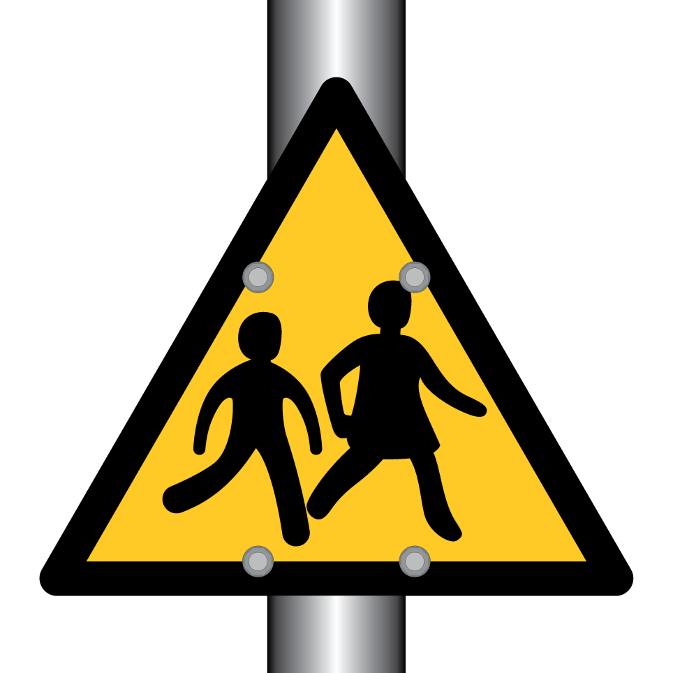 Warnung Kinder kreuzen