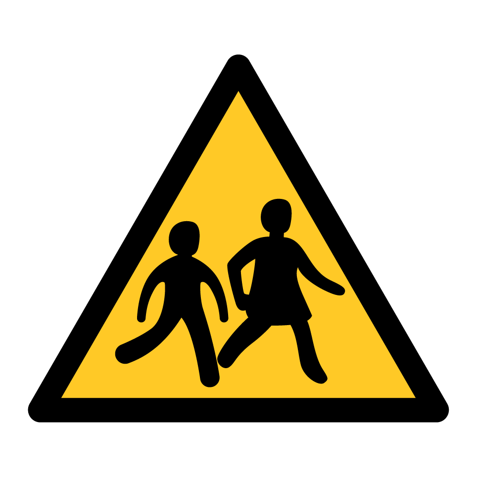 Warnung Kinder kreuzen