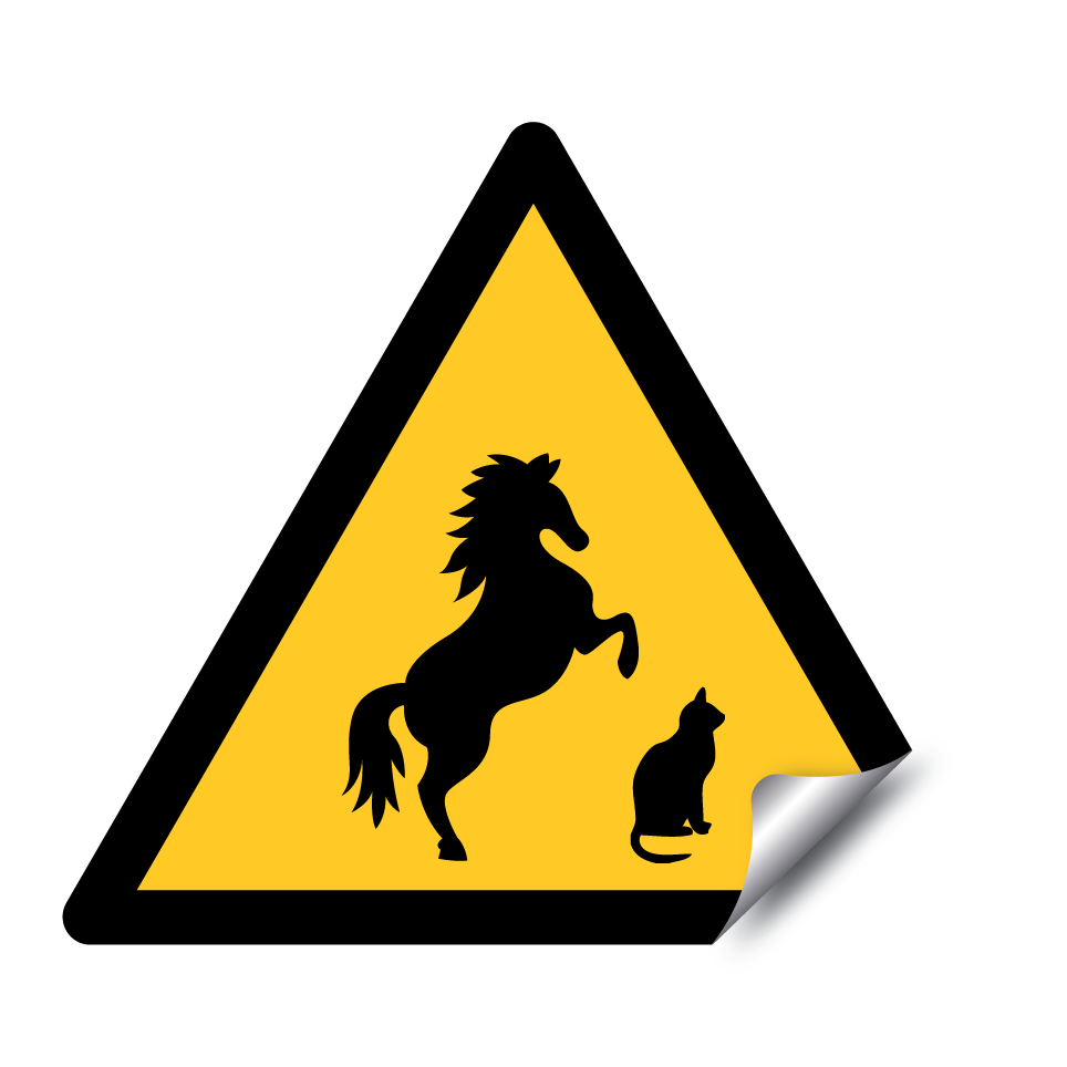 Warnungstiere (Pferd und Katze)