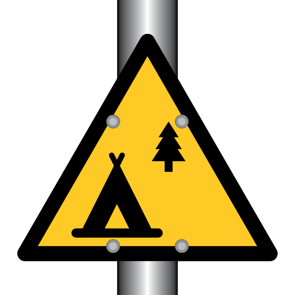 Warnung Campingbereich Gefahr