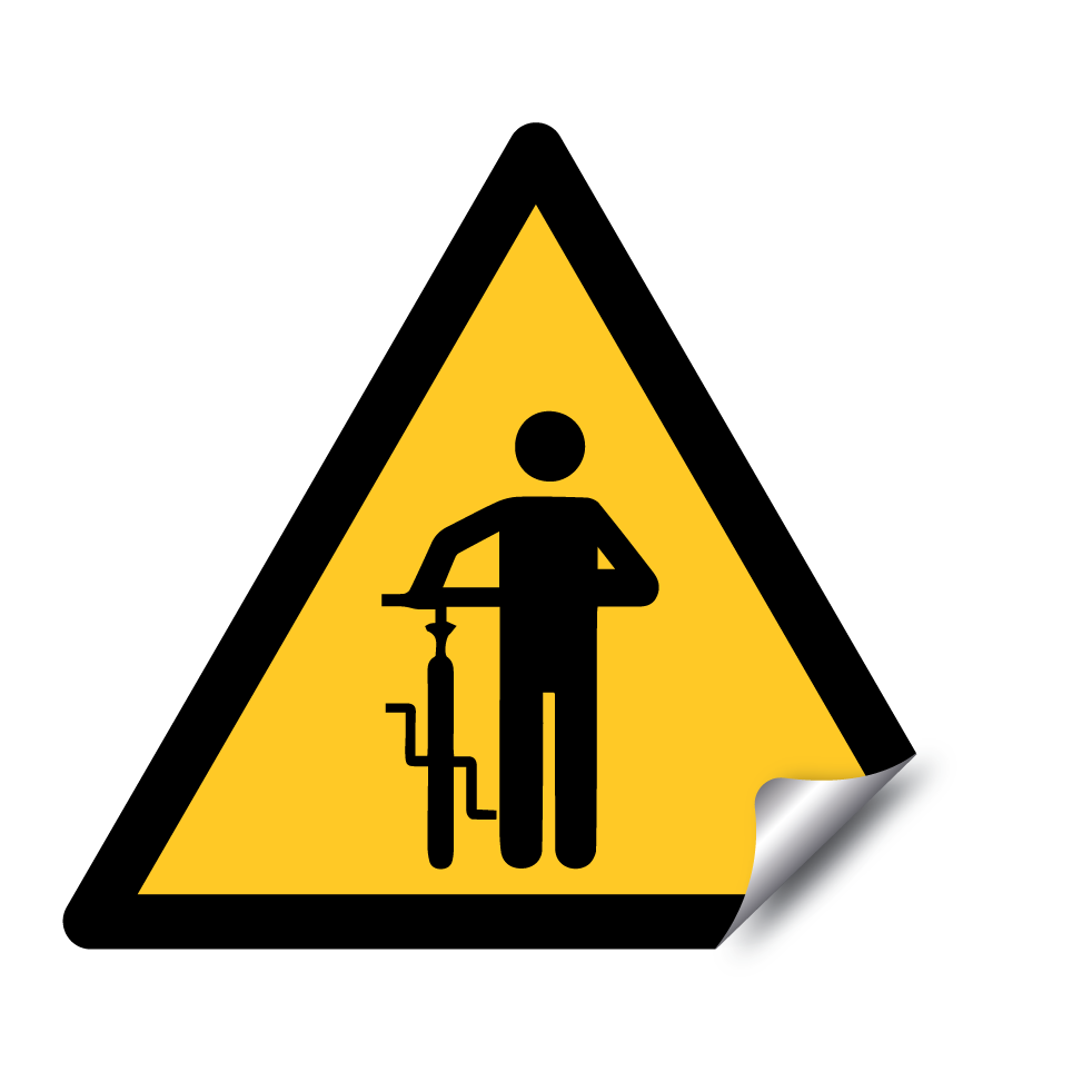 Panneau de mise en garde poussage de vélo