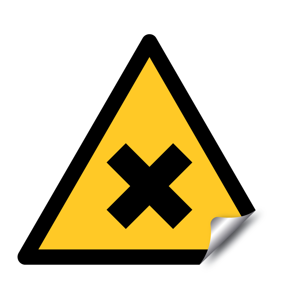 Substances nocives/irritantes d’avertissement