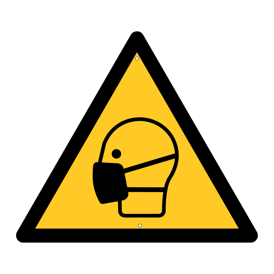 Warnung Maske tragen